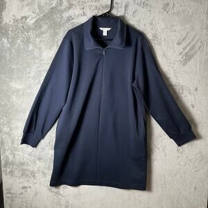 Athleta Allure Pullover Dress XL Navy 1/2 Zip Luxe Stretch 415736 Athleisure